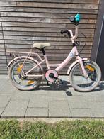 Meisjes fiets 16" roze 'flower fun', Comme neuf, 16 pouces, Enlèvement