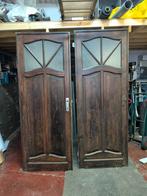 Vintage binnendeuren massief hout., Ophalen, Gebruikt, 80 tot 100 cm, 215 cm of meer