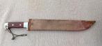 Indrukwekkend artisanaal Bowie mes met foudraal, Verzamelen, Militaria | Algemeen, Ophalen of Verzenden, Landmacht, Mes of Dolk