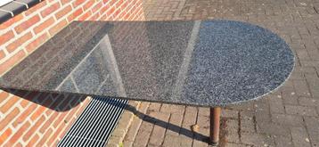 Granieten werkblad / tafel., Enlèvement, Utilisé, 50 à 100 cm, 100 à 150 cm