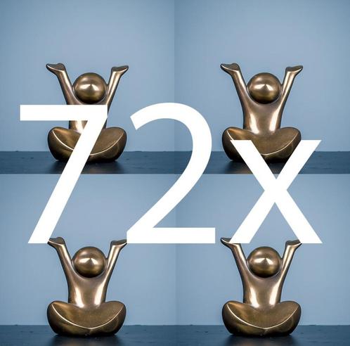 24 beelden in bronskleur van kinderen die juichen, Antiek en Kunst, Kunst | Designobjecten, Ophalen of Verzenden