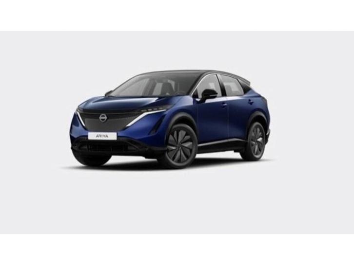 Nissan ARIYA EVOLVE + 87 KWH BATTERIJ  ELEKTRISCH  22 KWH L, Auto's, Nissan, Elektrisch, Berline, Automaat, Blauw, Zwart