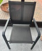 2 zwarte tuinstoelen in uitstekende staat, Tuin en Terras, Ophalen of Verzenden, Zo goed als nieuw