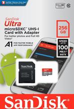 SanDisk Ultra 256GB MicroSDXC Memory Card + SD Adapter, Audio, Tv en Foto, Foto | Geheugenkaarten, Nieuw, MicroSDXC, 256 GB, SanDisk