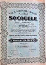 S.C. Socouele -  (Congo-Belge), Postzegels en Munten, Aandelen en Waardepapieren, Ophalen of Verzenden, 1920 tot 1950, Aandeel