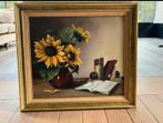 Zonnebloemen tafereel uit 1948, Antiek en Kunst, Kunst | Schilderijen | Klassiek, Ophalen