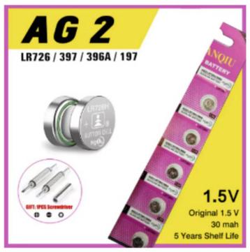 AG2 Alkaline Knoopcel Batterijen 1,5 Volt - SR726SW - LR726 beschikbaar voor biedingen