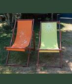 2 nieuwe Strandstoelen - Retro kleuren en Retro stijl 30€/St, Ophalen, Zo goed als nieuw