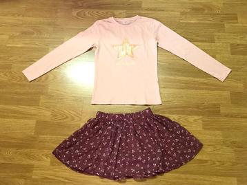 Nieuwe ensemble set meisjes 7/8 jaar T-shirt +rok beschikbaar voor biedingen