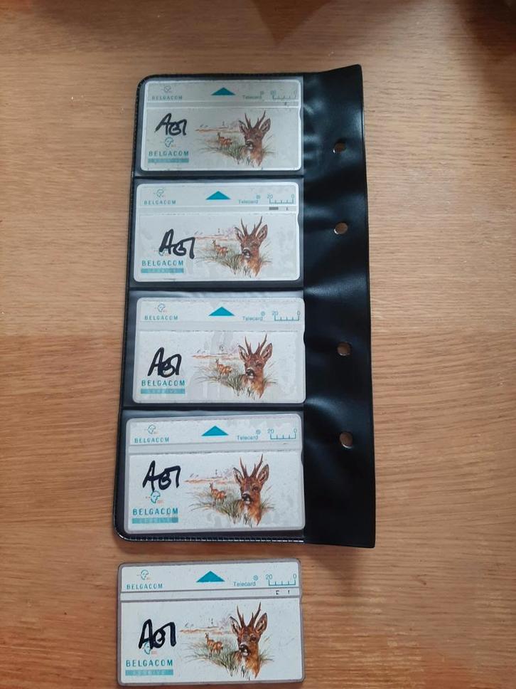 Belgacom Telekaarten natuur reeën – set van 5 stuks, Verzamelen, Telefoonkaarten, Ophalen of Verzenden