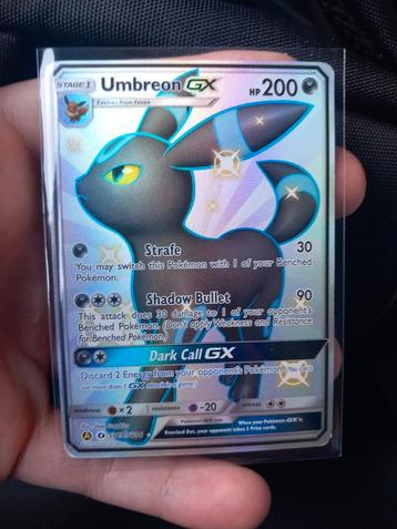 Umbreon GX brillant, Enlèvement ou Envoi, Comme neuf, Cartes en vrac, Foil