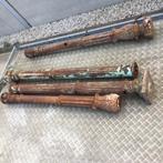 3 Oude zware gietijzeren palen, Antiek en Kunst, Ophalen
