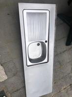 Inox wasbak met werkblad, Doe-het-zelf en Bouw, Ophalen, Gebruikt, Inox, Wastafel
