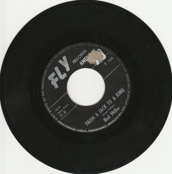 45T vinyl single 'From a Jack to a King' van Ned Miller, Cd's en Dvd's, Vinyl Singles, Gebruikt, Single, Pop, 7 inch, Ophalen of Verzenden