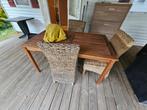 Tafel en stoelen, Ophalen, Gebruikt, Vier personen, Eikenhout