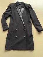 Weinig gedr zwarte blazerjurk The Kooples, leder afwerking, Taille 38/40 (M), Au-dessus du genou, Comme neuf, The Kooples