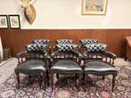 6x Set Klassiek Engelse Chesterfield Stoelen Captain Chairs, Ophalen of Verzenden