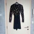 Zwart feest kleedje met binder in taille maat S, Kleding | Dames, Jurken, Ophalen, Maat 36 (S), Zwart