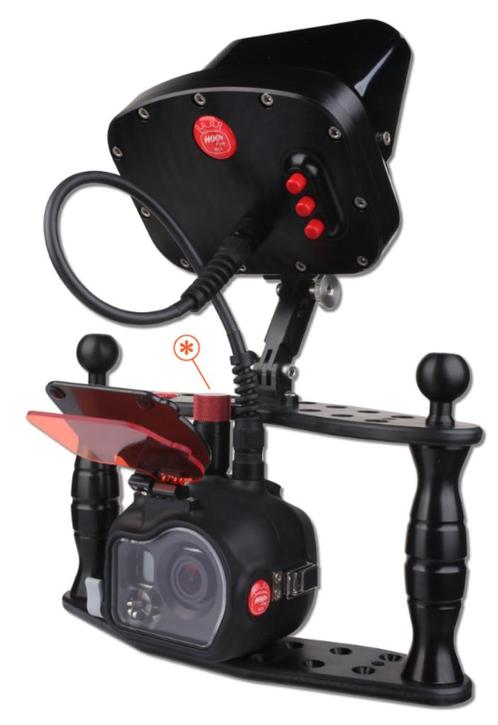 Hugyfot Pro+ housing voor GoPro Hero 3/3+/4, Audio, Tv en Foto, Fotografie | Onderwatercamera's, Zo goed als nieuw, Complete set