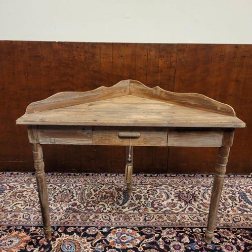 Landelijk brocante grenen hoekbureau hoektafel sidetable, Huis en Inrichting, Bureaus, Bureau, Ophalen of Verzenden