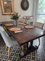 Grote kloostertafel 2.60m x 90cm massief hout, Huis en Inrichting, Ophalen