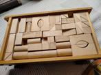 Blokkendoos in hout vintage, Ophalen of Verzenden, Zo goed als nieuw, Duw- of Trekspeelgoed