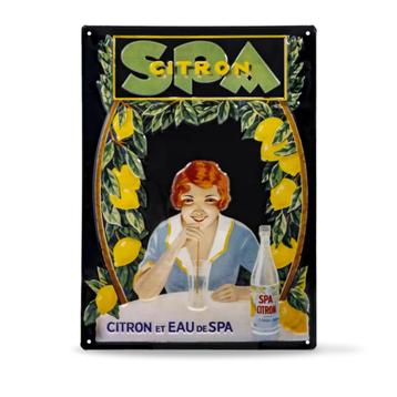 Metalen reclamebord Spa Citron / Spa Monopole  beschikbaar voor biedingen