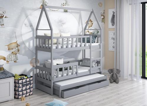 Stapelbed kinderbed HUIS 3 personen 160x75 of 180x75, Kinderen en Baby's, Kinderkamer | Stapelbedden en Hoogslapers, Nieuw, Stapelbed