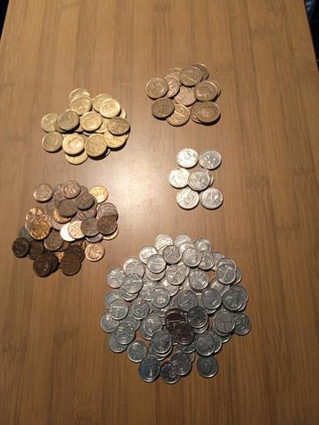 Oude Belgische Franken , 50 cent , 1 F , 5 F , 20 F en 50 F beschikbaar voor biedingen