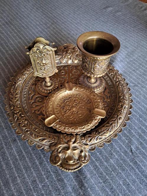 Antieke koperen rokersset, Antiek en Kunst, Curiosa en Brocante, Ophalen
