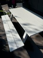 Witte tuintafel, Ophalen, Gebruikt, Rechthoekig, Aluminium