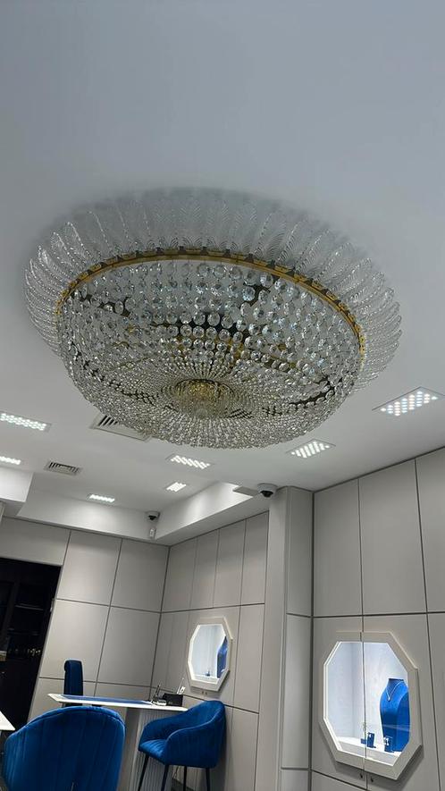 Luxe kristallen luster, Huis en Inrichting, Lampen | Kroonluchters, Gebruikt, Overige materialen, Ophalen