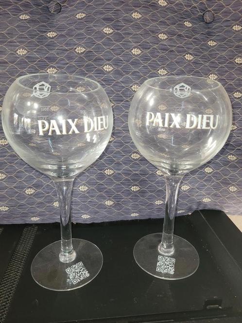 Paix Dieu glazen. 50cl/33cl. De laatste 4, Verzamelen, Glas en Drinkglazen, Zo goed als nieuw, Ophalen