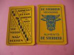 2 oude speelkaarten veevoeders De Stordeur (91), Verzamelen, Speelkaarten, Jokers en Kwartetten, Ophalen of Verzenden, Zo goed als nieuw