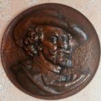 Grote koperen wandmedaillon P.P. Rubens, Ophalen