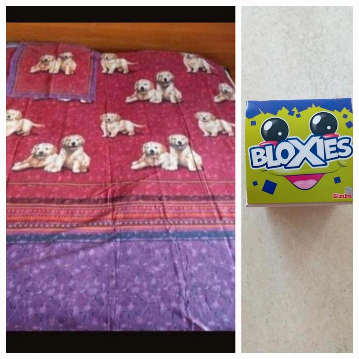 Housse de couette motifs chiens + jouet en cadeau, Maison & Meubles, Chambre à coucher | Linge de lit, Comme neuf, Housse de couette