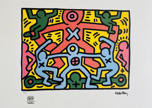 Belle lithographie + certificat • Keith Haring #/150, Antiquités & Art, Art | Lithographies & Sérigraphies, Enlèvement ou Envoi