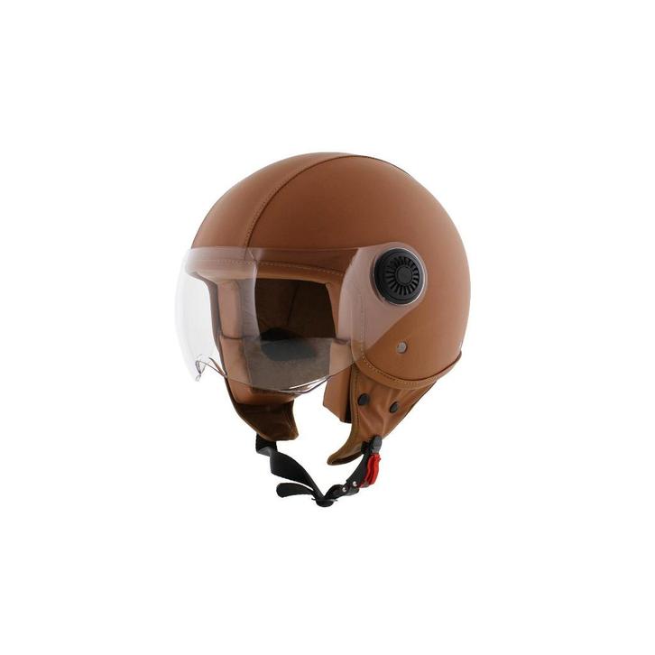 Casque de moto Vito Casque jet Cuir marron Amsterdam, Motos, Vêtements | Casques de moto, Femmes, Hommes, Enfants, Casque jet