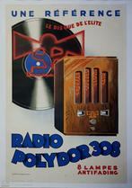 Radio Polydor 308 Une référence - linen backed - 121 x 81,5, Verzamelen, Posters, Ophalen of Verzenden, Reclame