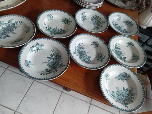 8 diepe borden Terre De Fer serie MARGOT, Antiek en Kunst, Antiek | Servies los, Ophalen of Verzenden