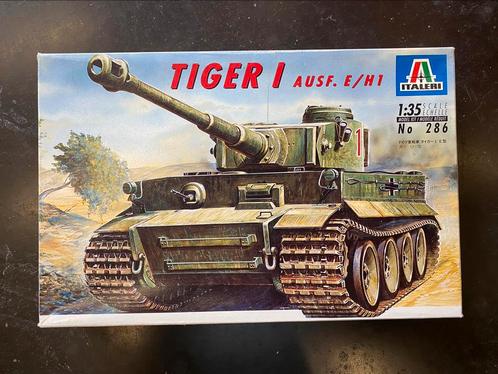 Tiger I Ausf E/H1, Hobby en Vrije tijd, Modelbouw | Auto's en Voertuigen, Tank, 1:32 tot 1:50, Italeri, Ophalen of Verzenden