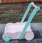 Houten blokkenkar/loopwagen 2st., Kinderen en Baby's, Speelgoed | Houten speelgoed, Ophalen, Gebruikt, Duw- of Trekspeelgoed