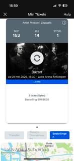 1 ticket voor Bazart (9 mei 18u30), Tickets en Kaartjes, Concerten | Pop, Eén persoon, Mei