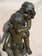 Spelende kinderen brons (gewicht:22kg)., Antiek en Kunst, Ophalen, Brons