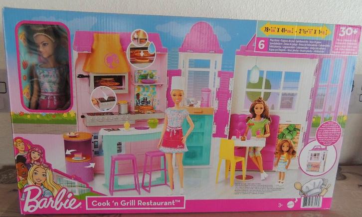 Barbie - Cook'n Grill restaurant, Enfants & Bébés, Jouets | Poupées, Barbie, Enlèvement
