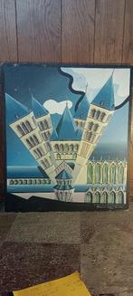 Peinture sur panneau Maurice Jean Lenoble 61x70, n639, Antiquités & Art, Enlèvement