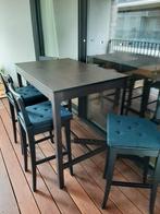 Hoge tafel 120 80  105 (ekedalen) met 4 hoge stoelen), Maison & Meubles, Comme neuf, Enlèvement