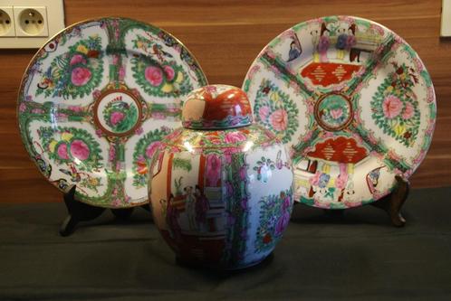 Chinese vaas & Chinese borden met standaard + stempel:€25/st, Huis en Inrichting, Woonaccessoires | Vazen, Zo goed als nieuw, Minder dan 50 cm