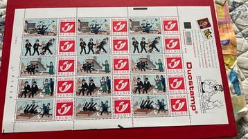 Planche de 15 timbres tintin beschikbaar voor biedingen