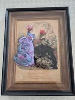 Mooie stoffen schilderijen  la mode illustree, Antiek en Kunst, Kunst | Schilderijen | Klassiek, Ophalen